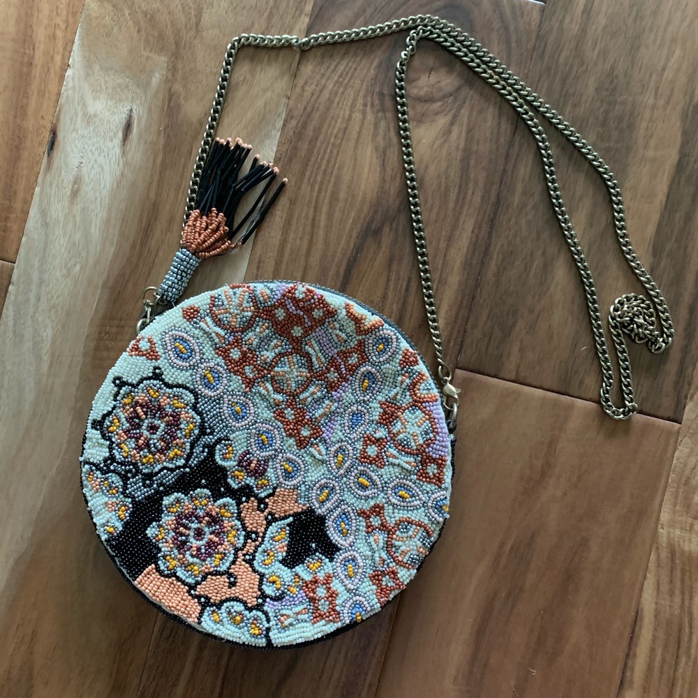 Anthropologie Beaded Cross body bag